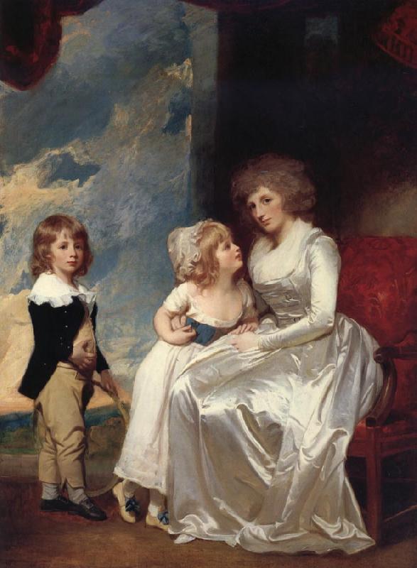 George Romney The Countess of warwick and her children Sweden oil painting art